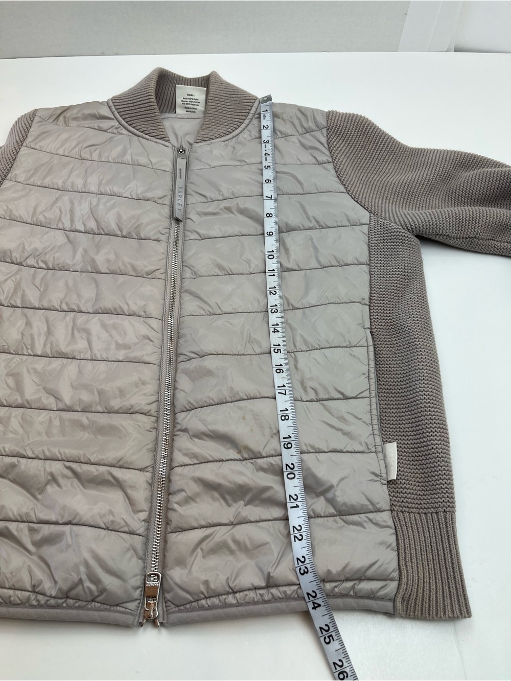 Varley Larkin Jacket Knit Nylon Womens Size Small Tan Full Zip Outdoor *FLAWED - Picture 13 of 15